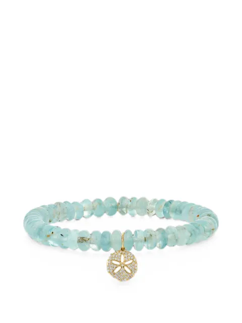 Sydney Evan pulsera con aguamarina y diamante