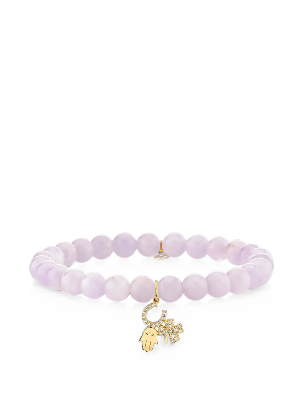 Sydney Evan Armband mit Amethyst und Diamantanhänger - Gold