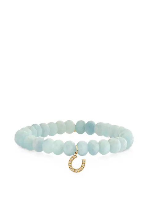Sydney Evan aquamarine and diamond horseshoe bracelet