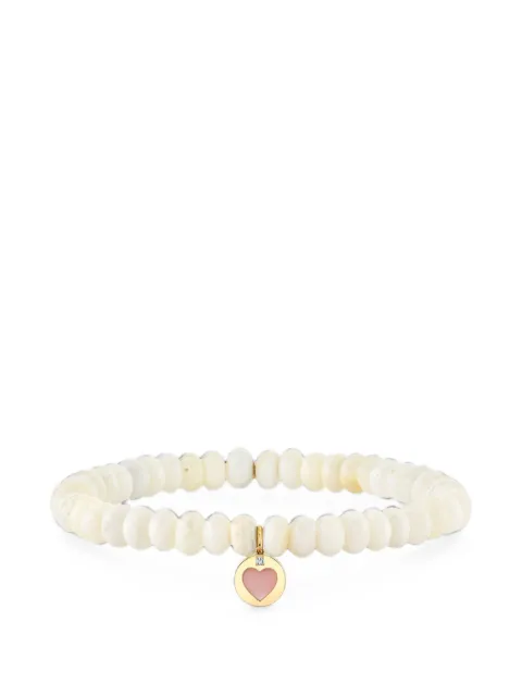 Sydney Evan mother-of-pearl and diamond heart bracelet