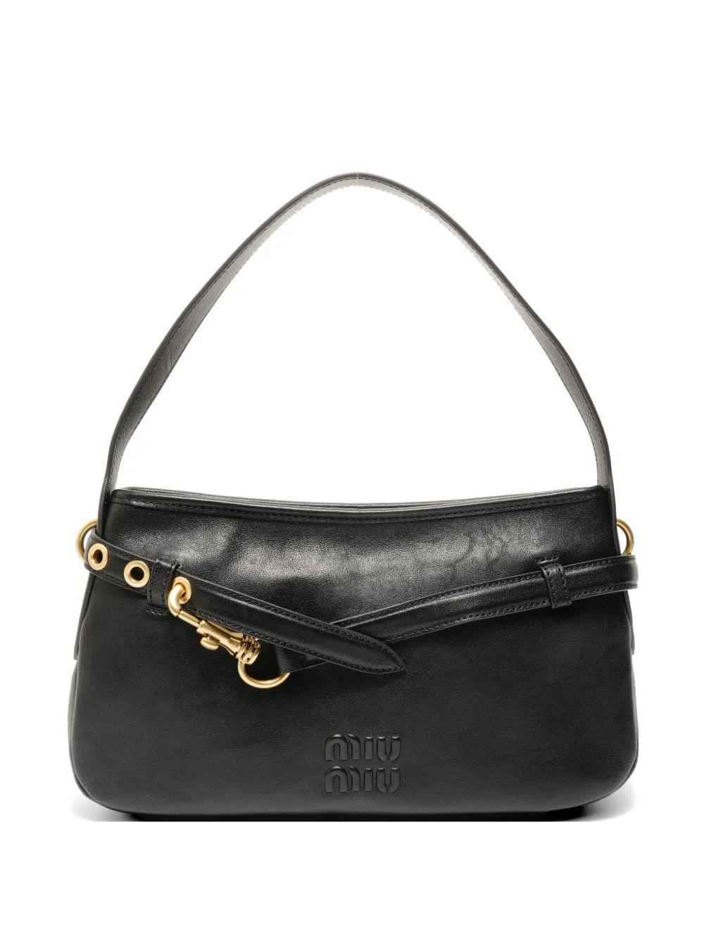 Miu Miu Pre-Owned 2023-2025 Aventure leather shoulder bag - Nero