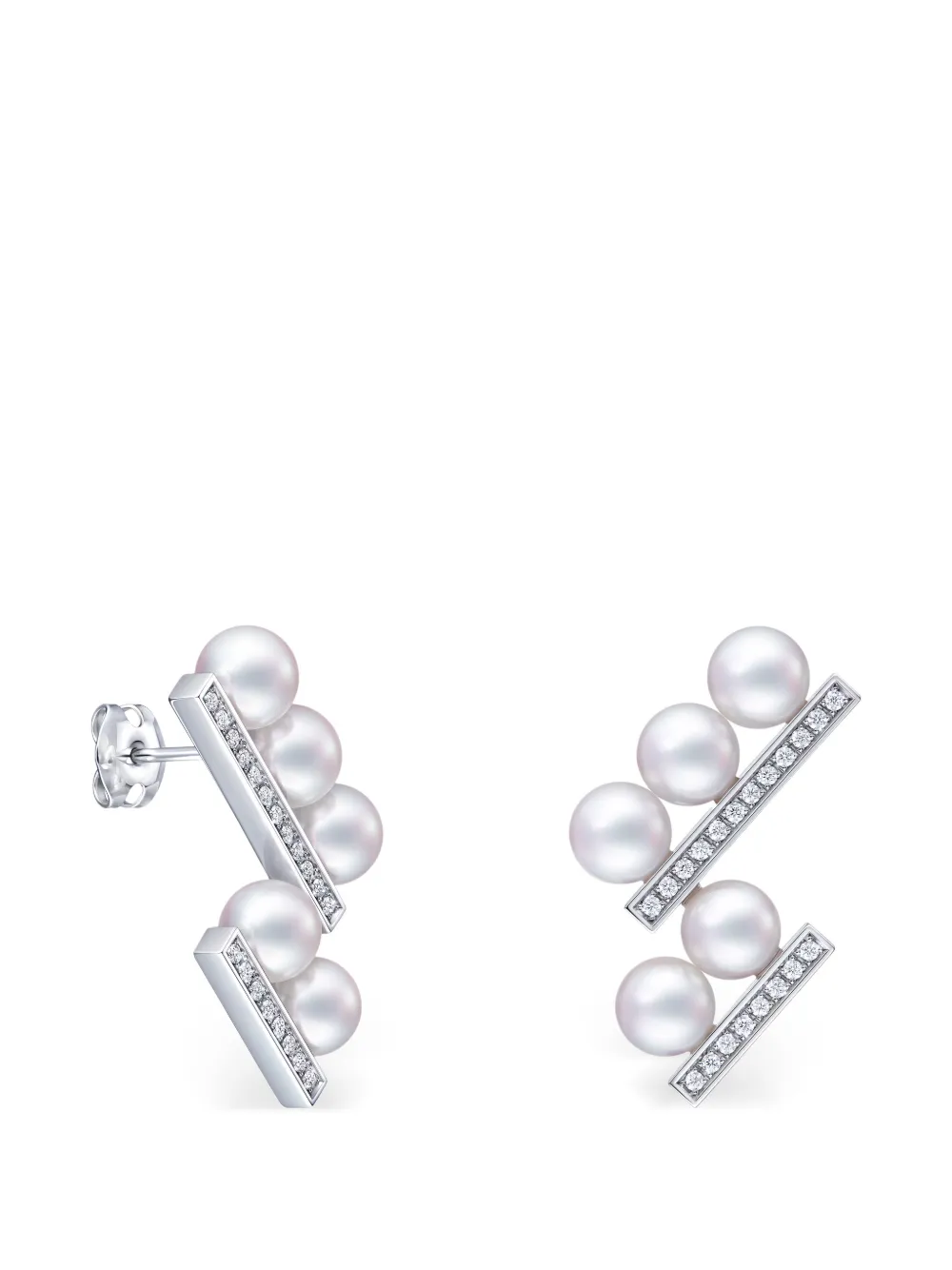 TASAKI バランス ステップ ネオ ダイヤモンド パヴェ ピアス