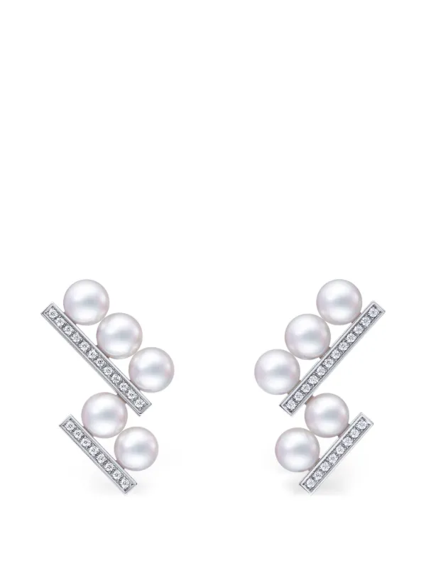 TASAKI バランス ステップ ネオ ダイヤモンド パヴェ ピアス