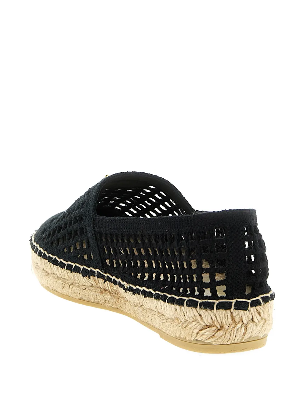Prada crochet-knit espadrilles Zwart