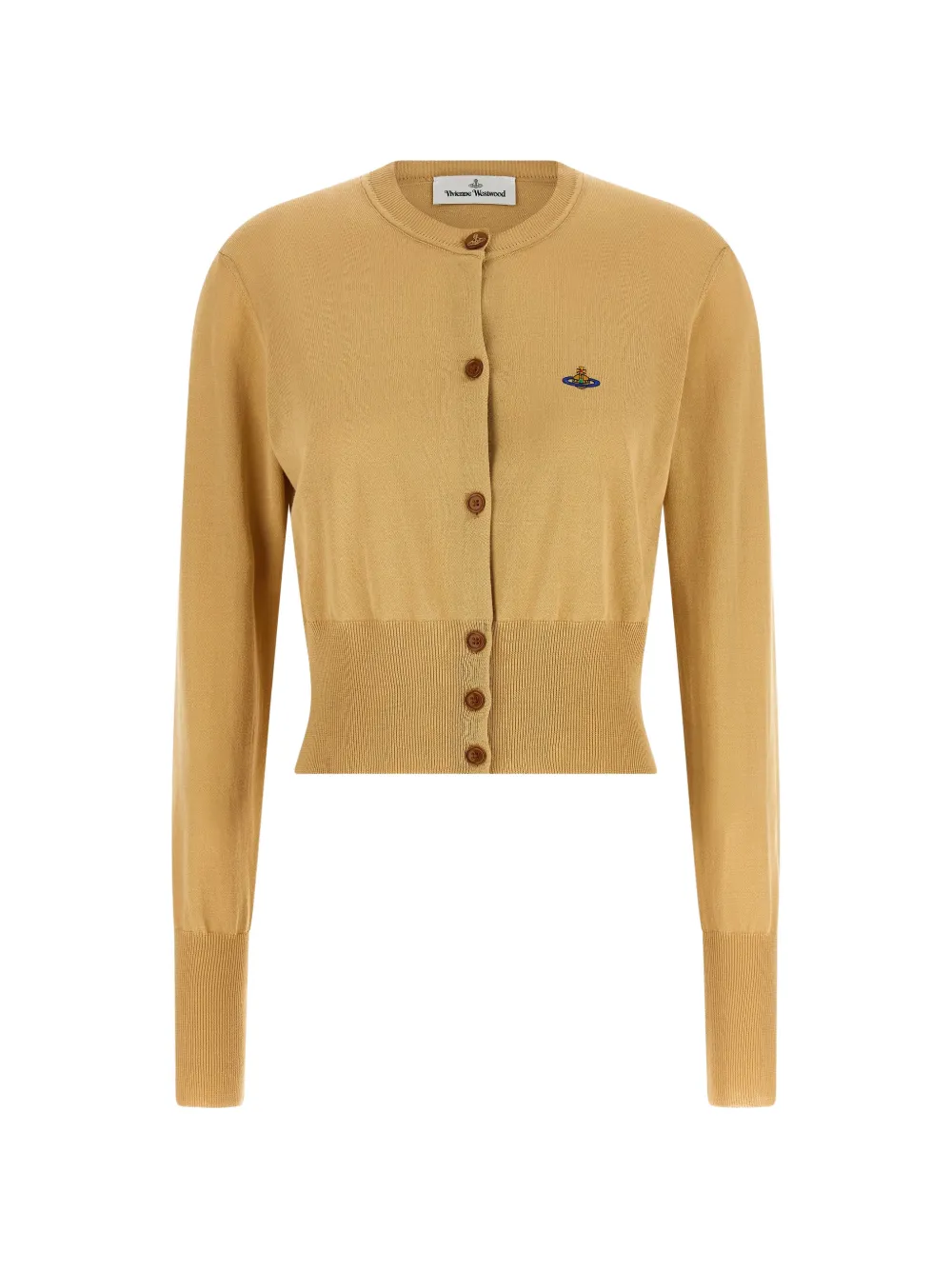 Vivienne Westwood Bea Orb-embroidered cardigan - Toni neutri