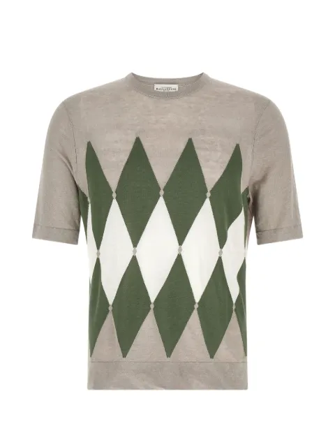 Ballantyne argyle jacquard T-shirt