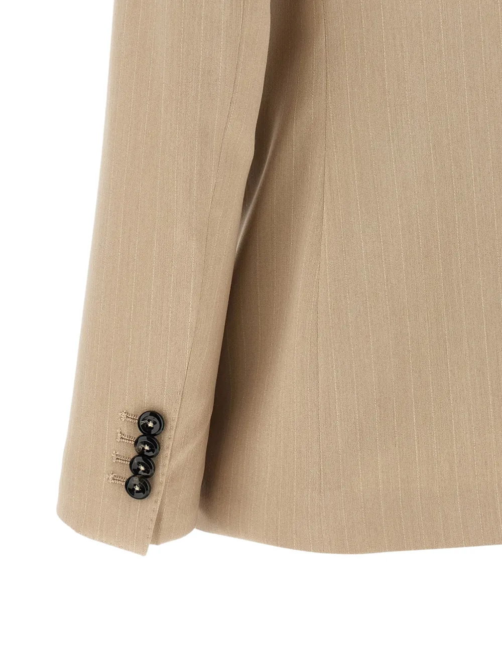 Tagliatore Blazer met krijtstreep en dubbele rij knopen Beige