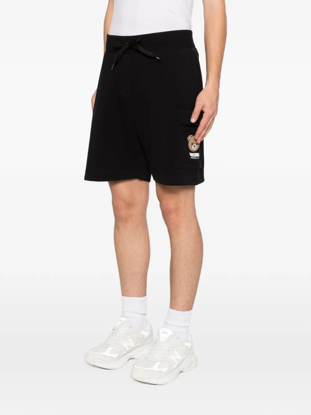 Moschino Trainingsshorts met logoprint Zwart