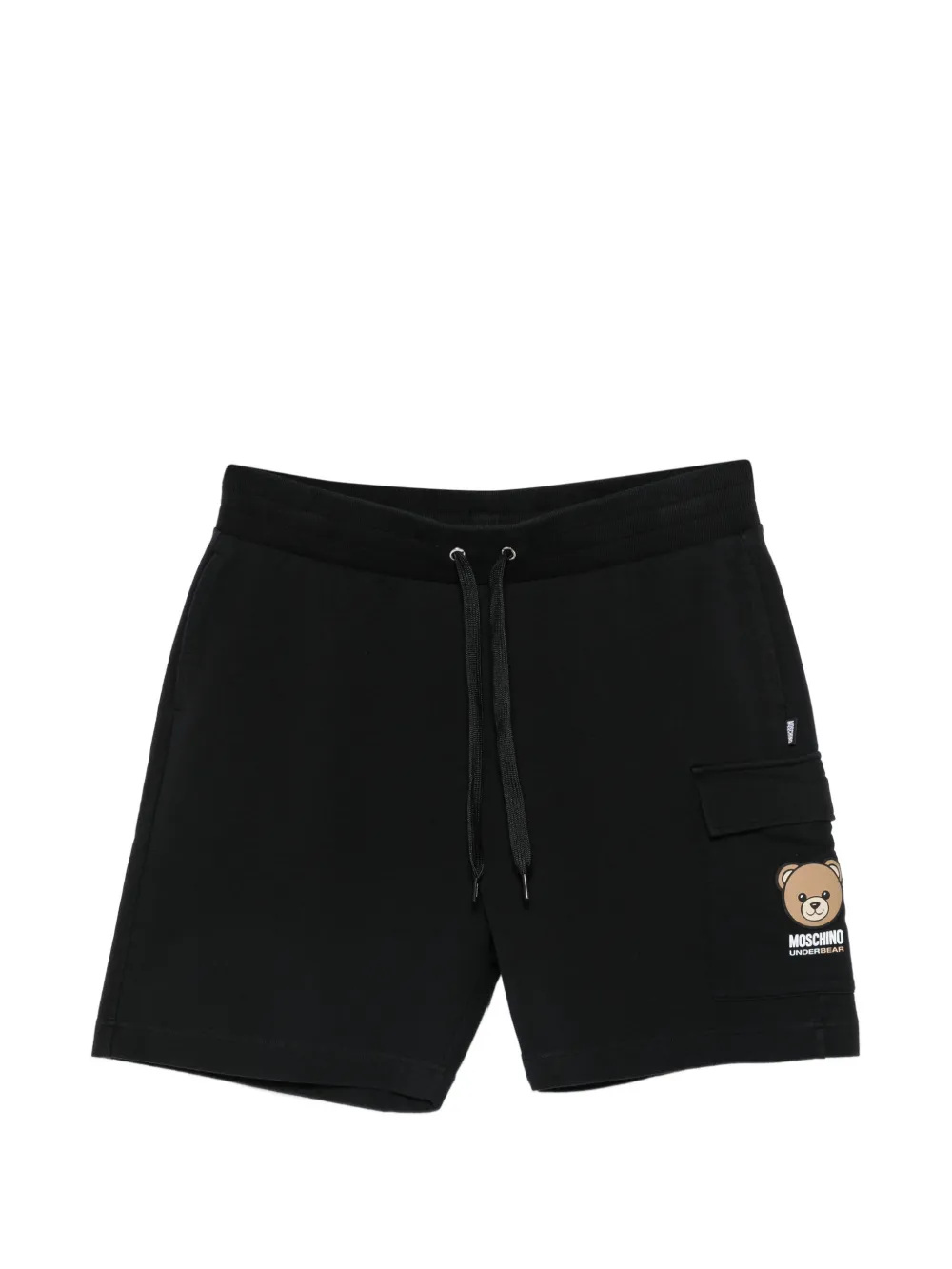 Moschino logo-print track short - Nero