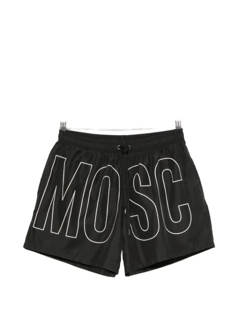 Moschino logo-print drawstring swim shorts