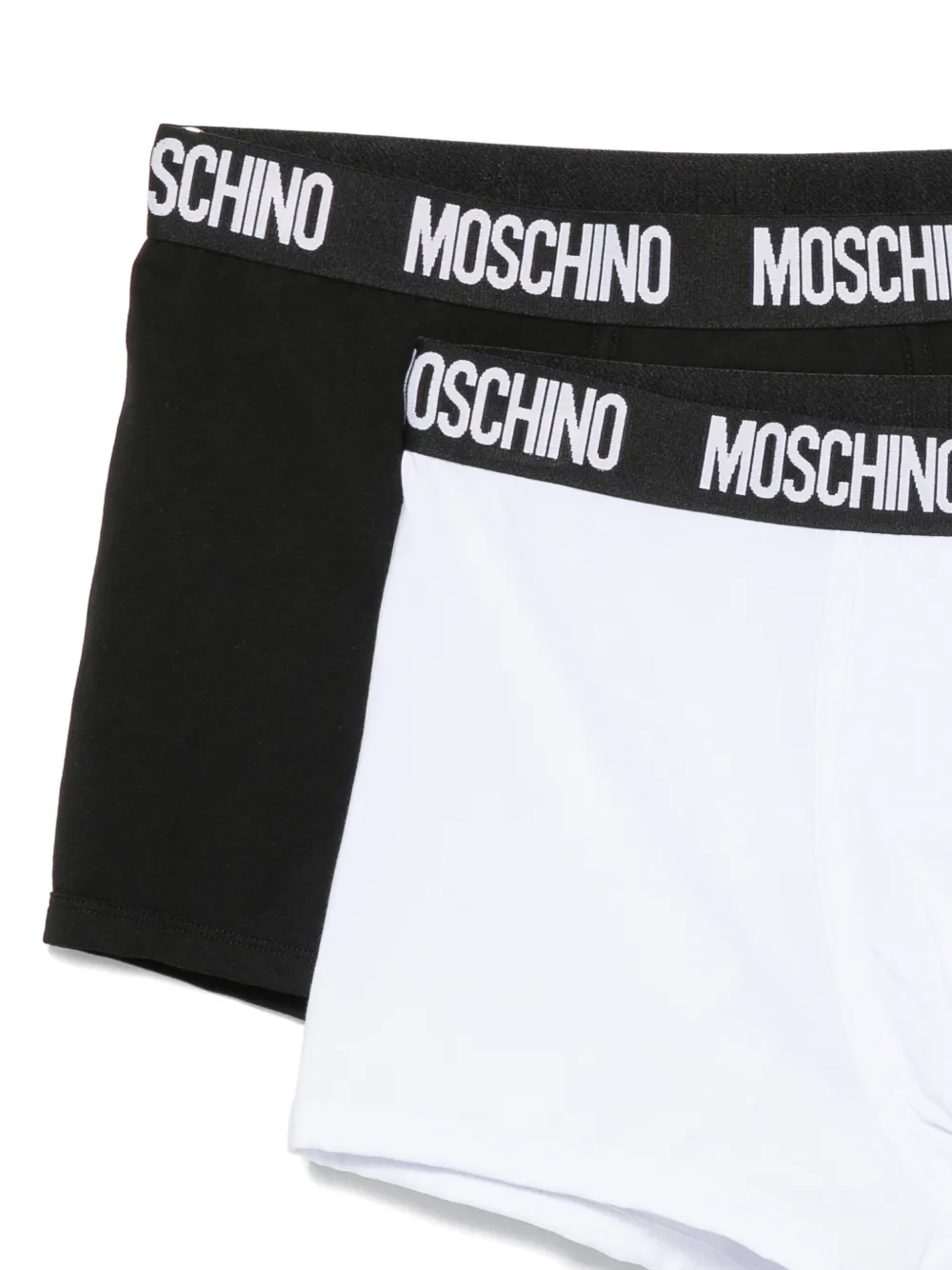 Moschino Twee boxershorts met logoband Zwart