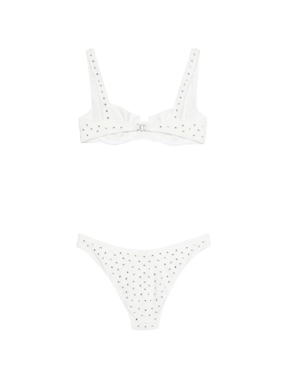 Oséree Bikini verfraaid met edelstenen Wit