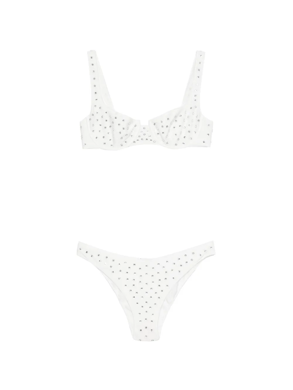 Oséree gem-embellished underwired bikini - Bianco