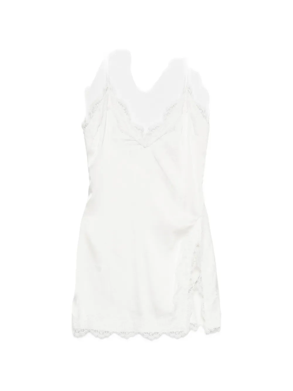 Oséree lace-trim slip mini dress - Bianco