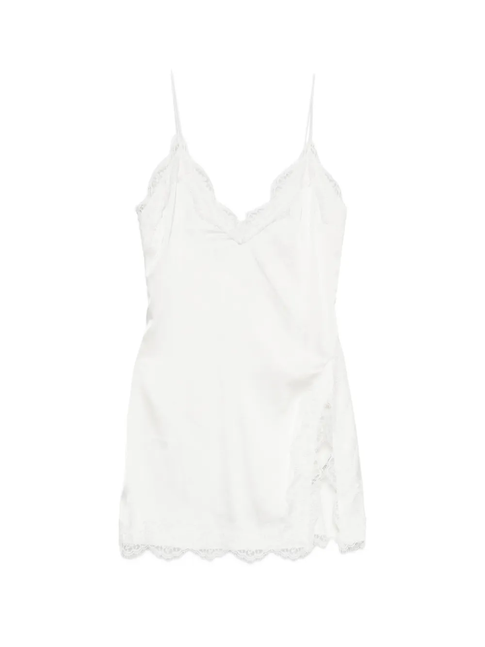 Oséree lace-trim slip mini dress - Bianco