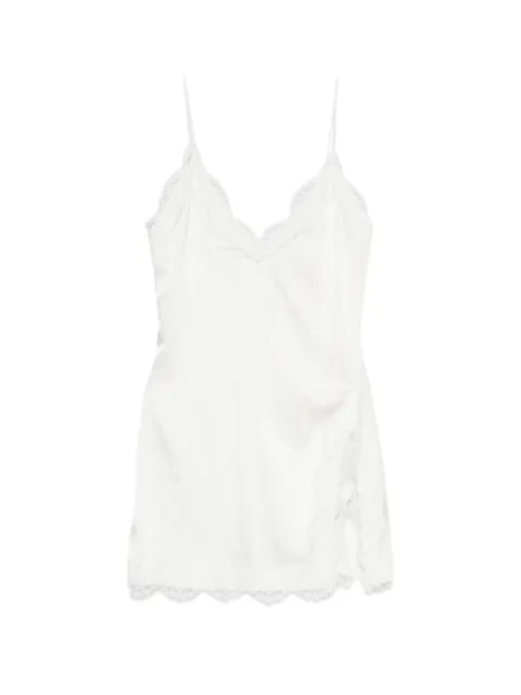 Oséree lace-trim slip mini dress