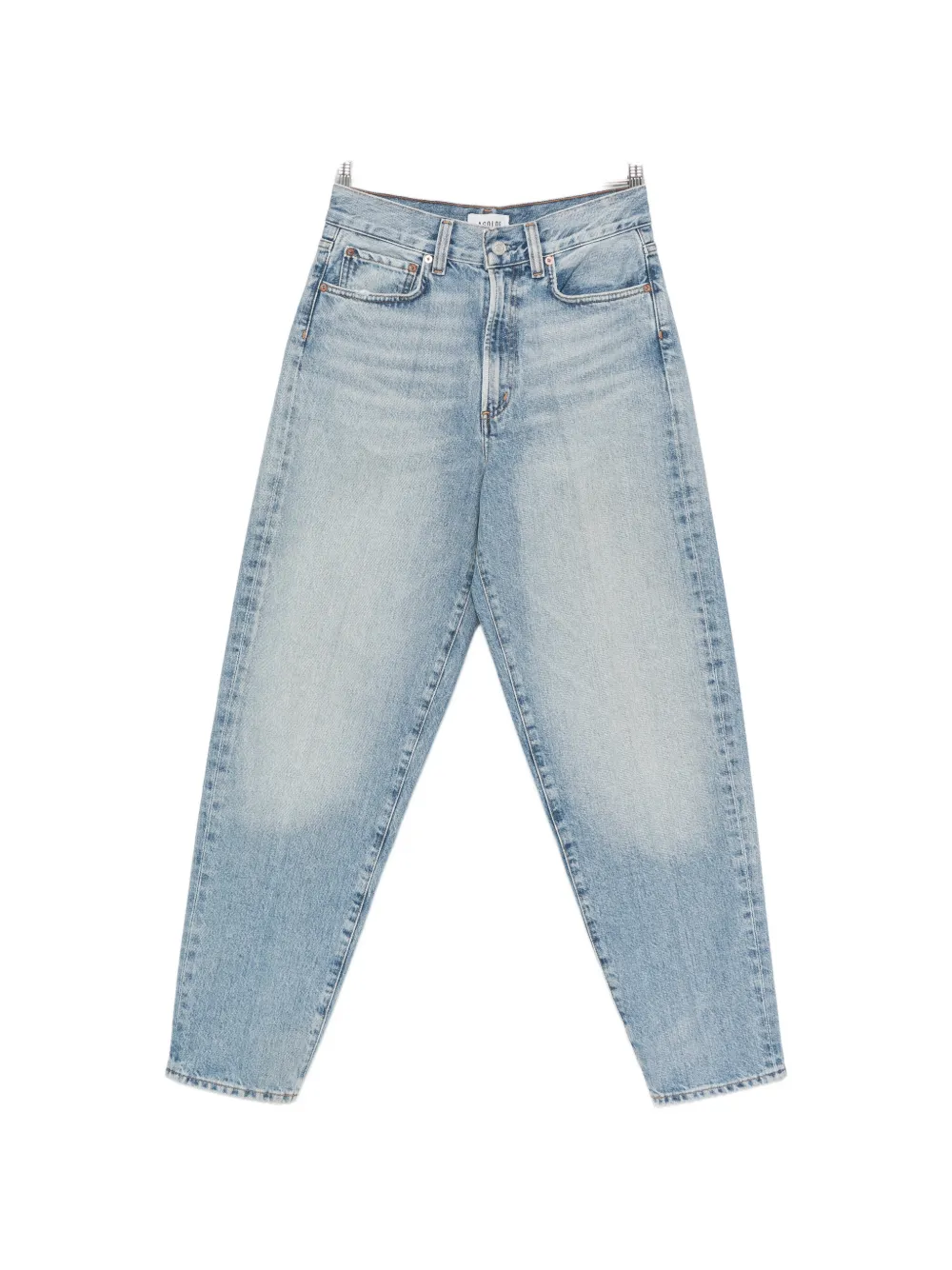 AGOLDE faded pressed-crease jeans - Blu