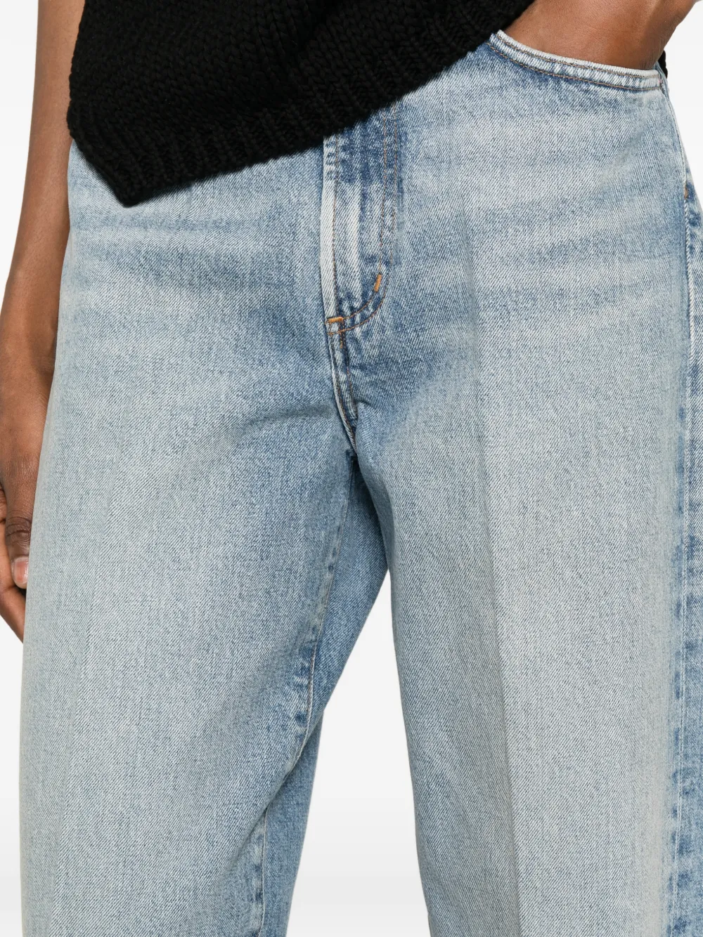 AGOLDE Geplooide jeans met vervaagd effect Blauw