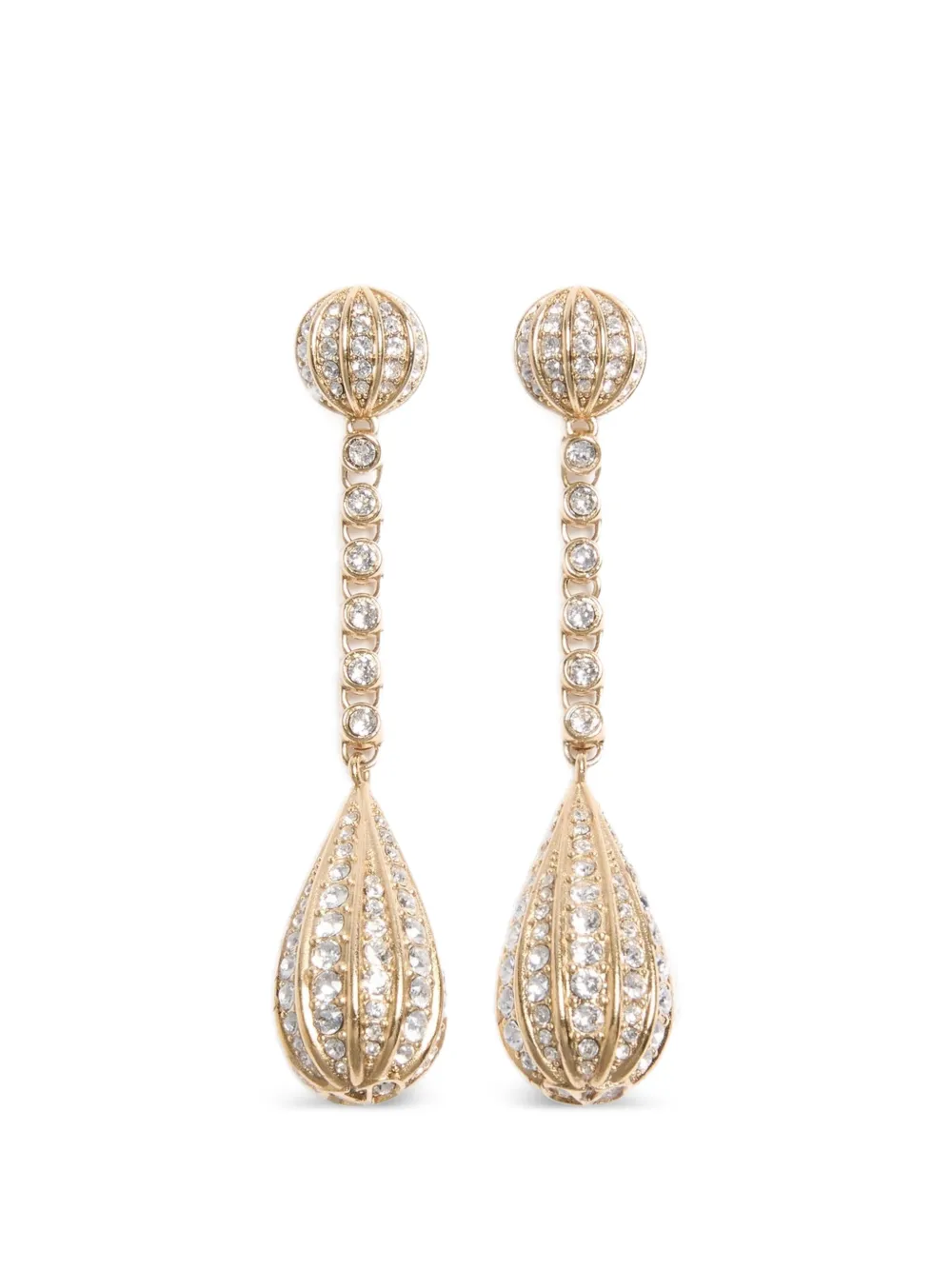 Valentino Garavani Poetique des Gouttes earrings in metal and Swarovski® crystals - Oro