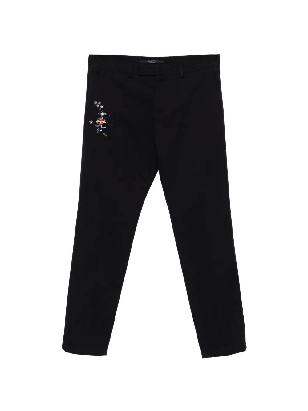 Valentino Garavani beaded-embroidery tailored trousers - Schwarz