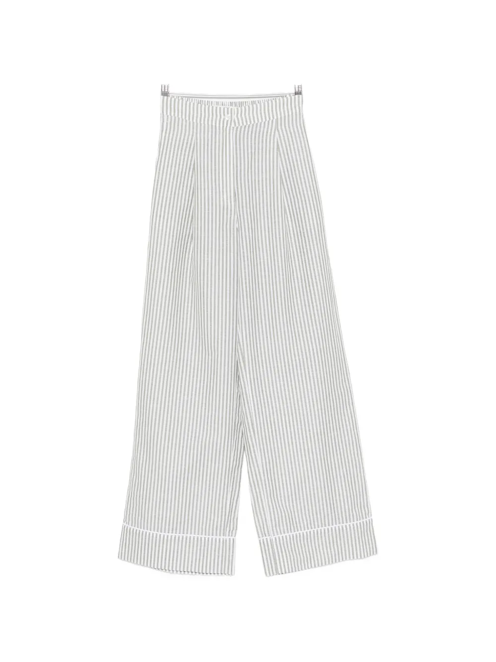 Riviera striped-pattern pants - Bianco