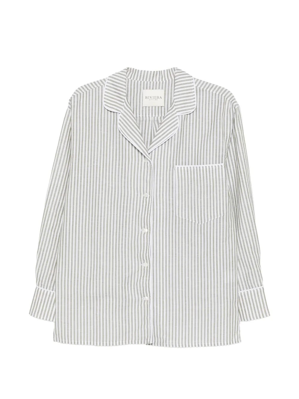 Riviera striped-print shirt - Bianco