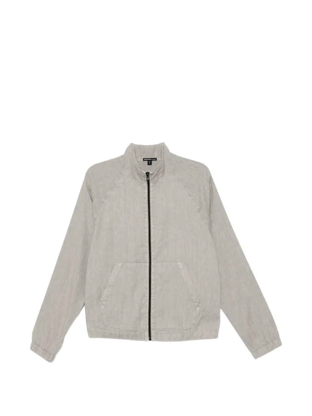 James Perse zip-up raglan-sleeve track jacket - Grigio