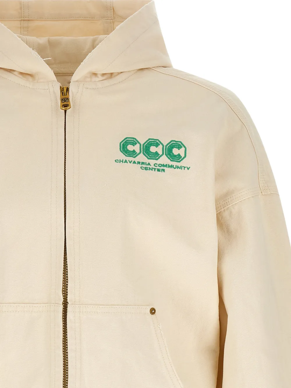 Willy Chavarria Katoenen hoodie Geel