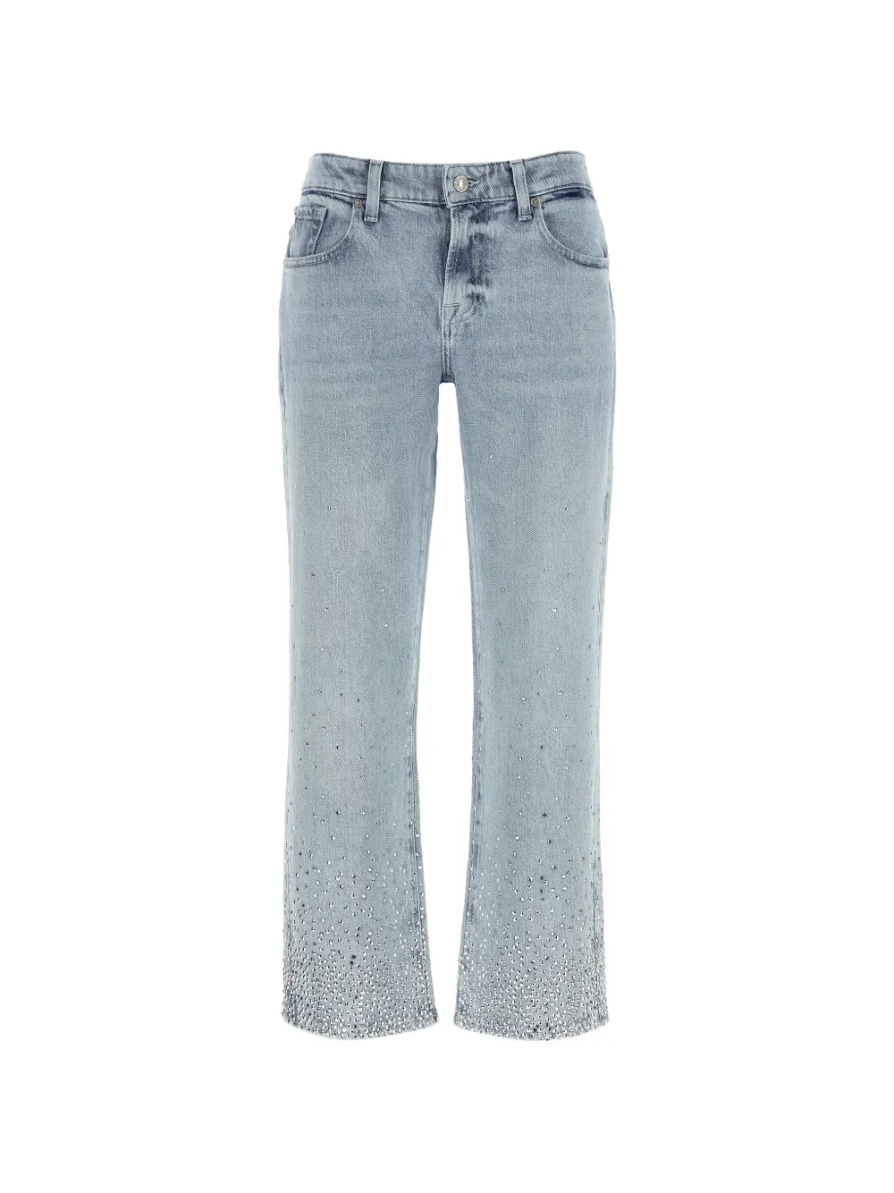 7 For All Mankind Calie crystal-embellished jeans - Blu