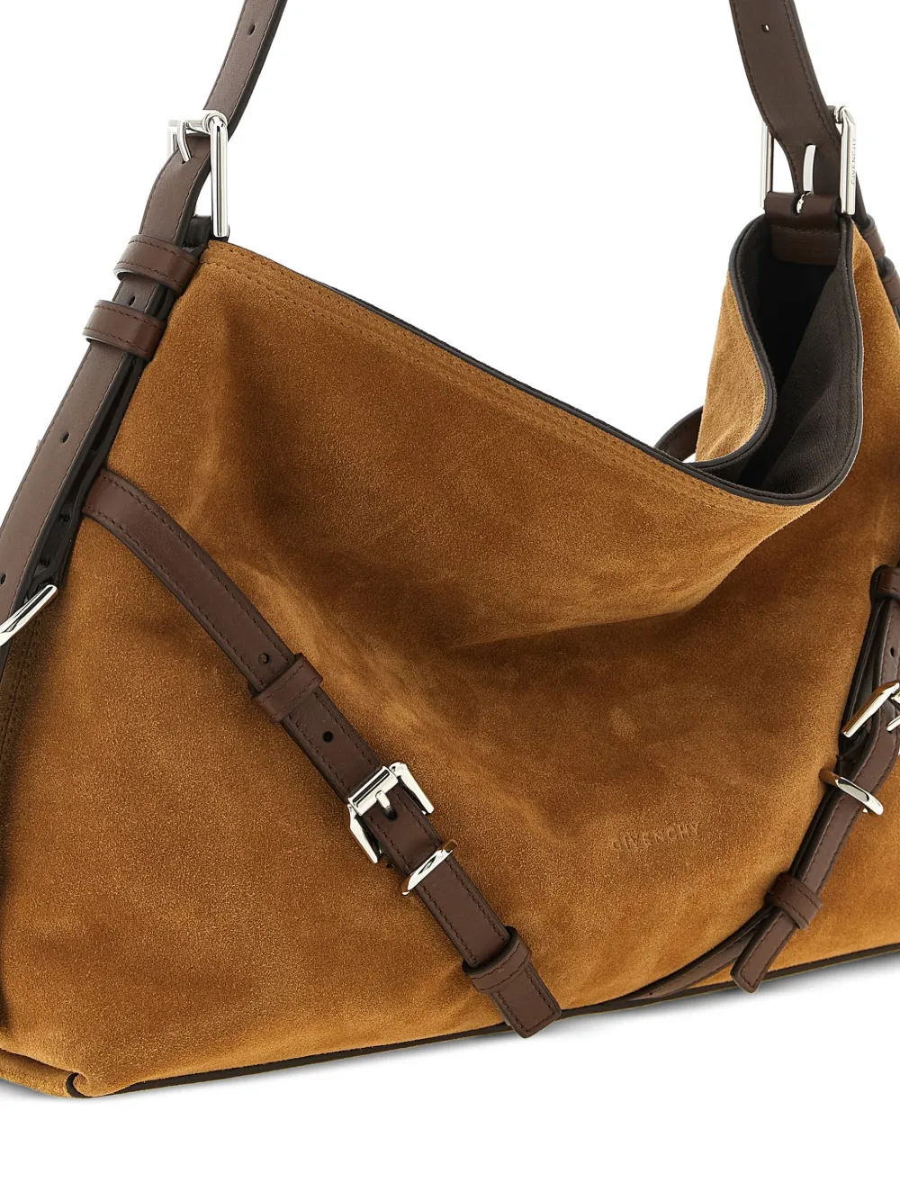 Givenchy Medium Voyou suède en leren tas Bruin