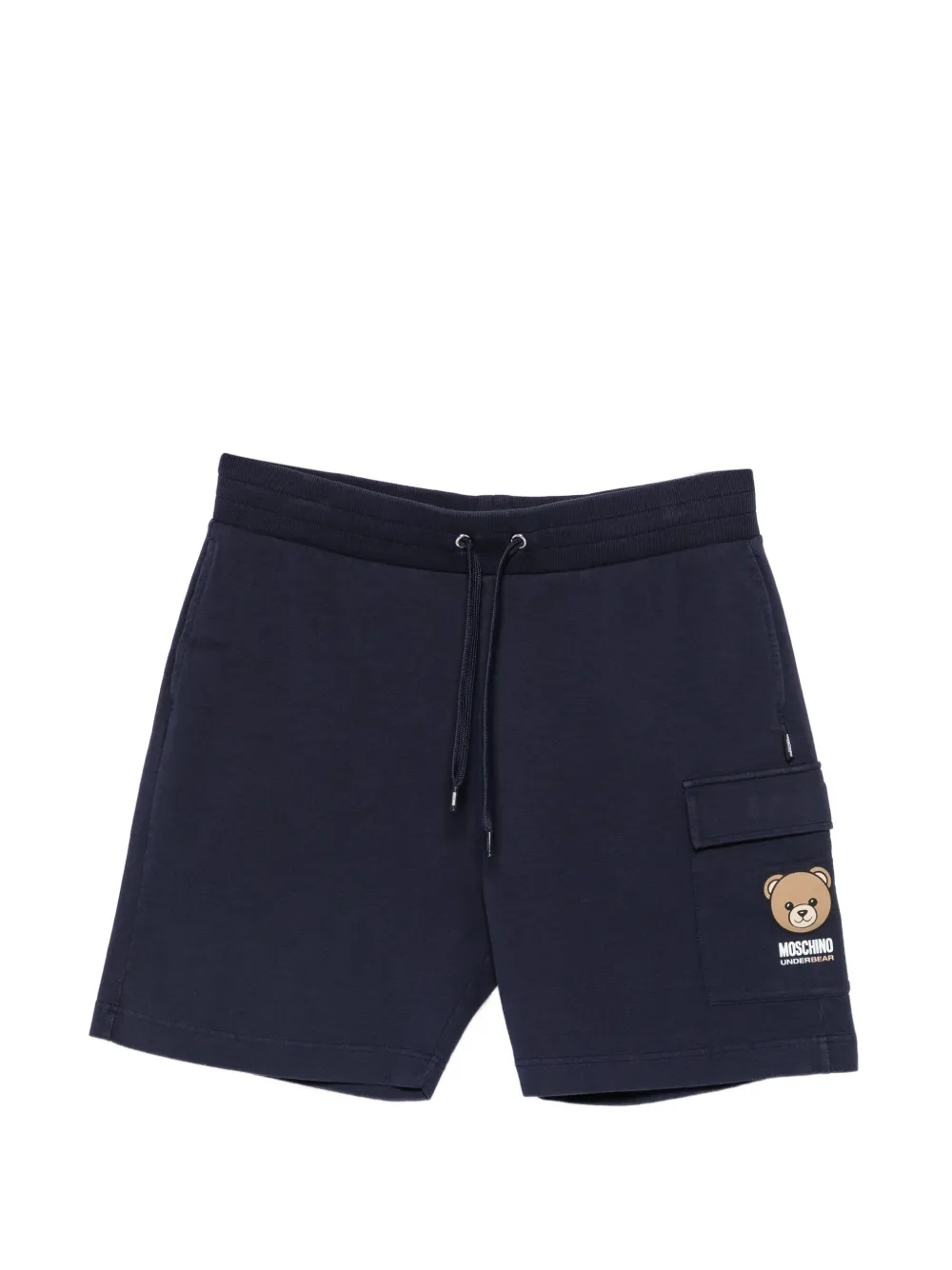 Moschino logo-print track shorts - Blau