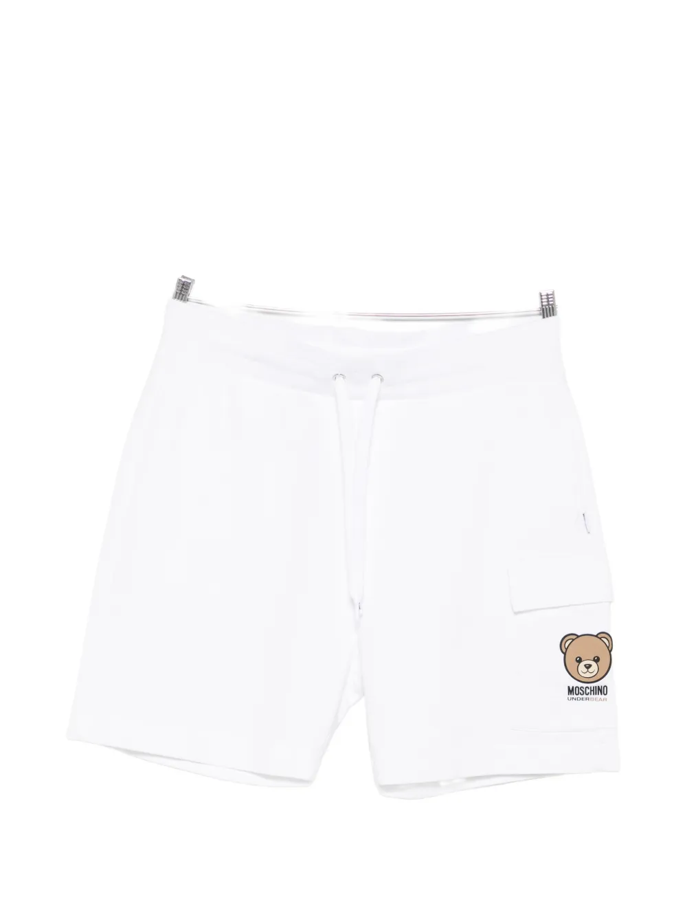 Moschino logo-print track shorts - Weiß