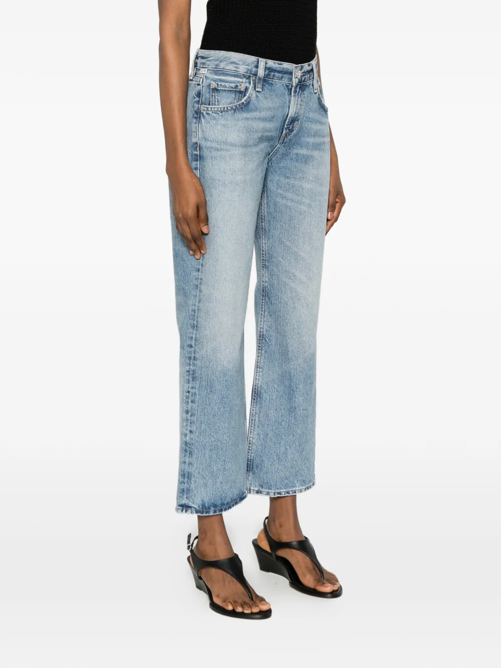 Citizens of Humanity Faye straight jeans met vervaagd effect Blauw