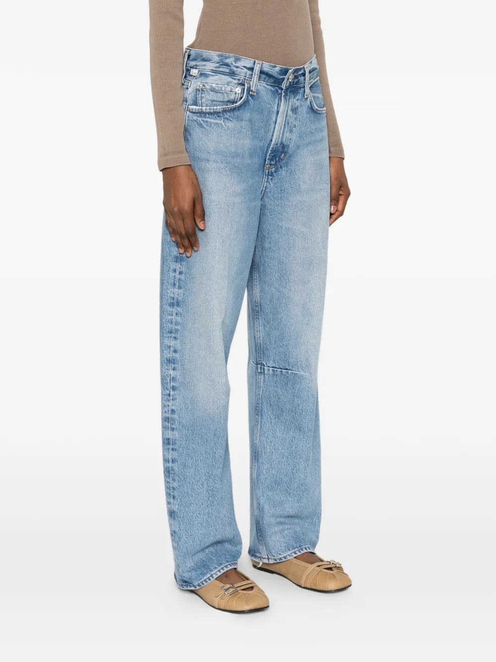 Citizens of Humanity Miro jeans met vervaagd effect en wijde pijpen Blauw