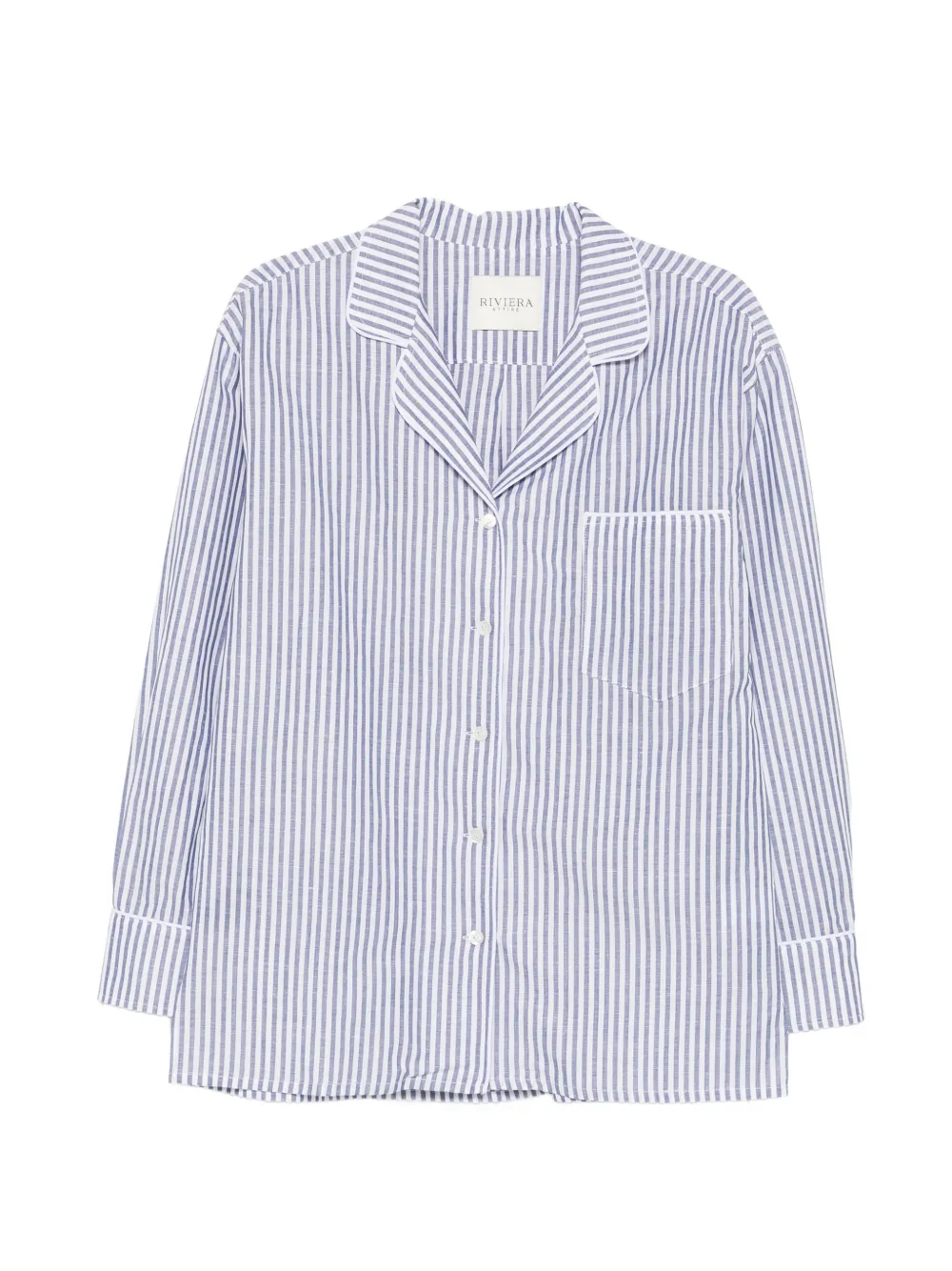 Riviera striped-pattern shirt - Blu