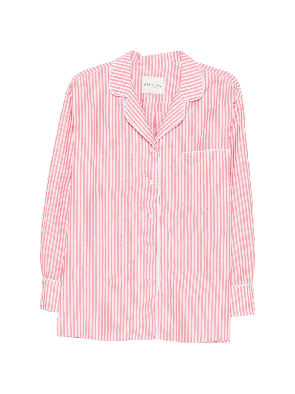 Riviera striped-pattern shirt - Rosso