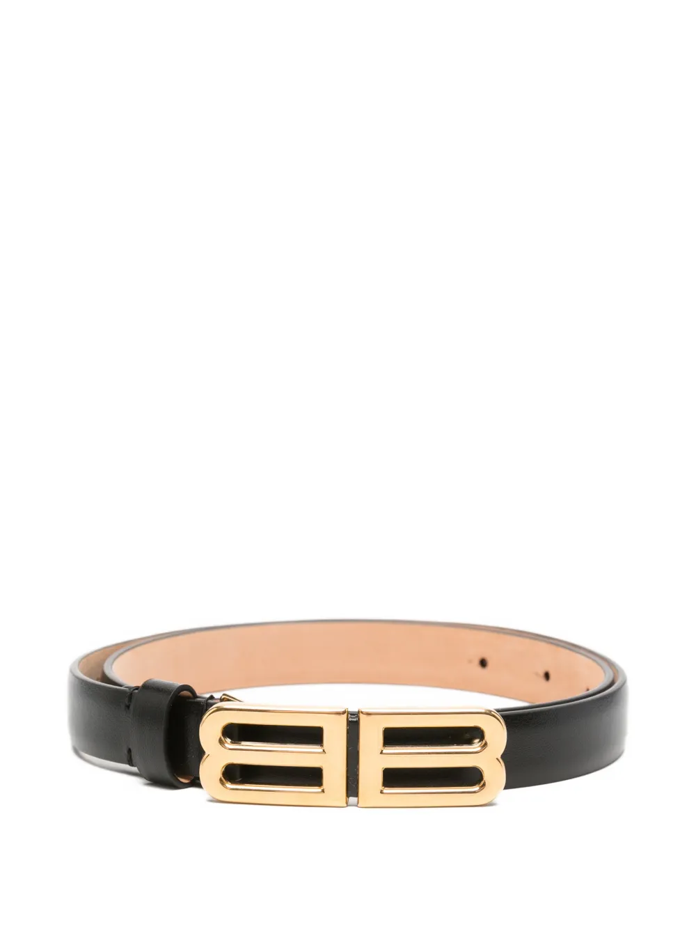 Balenciaga BB logo leather belt - Nero