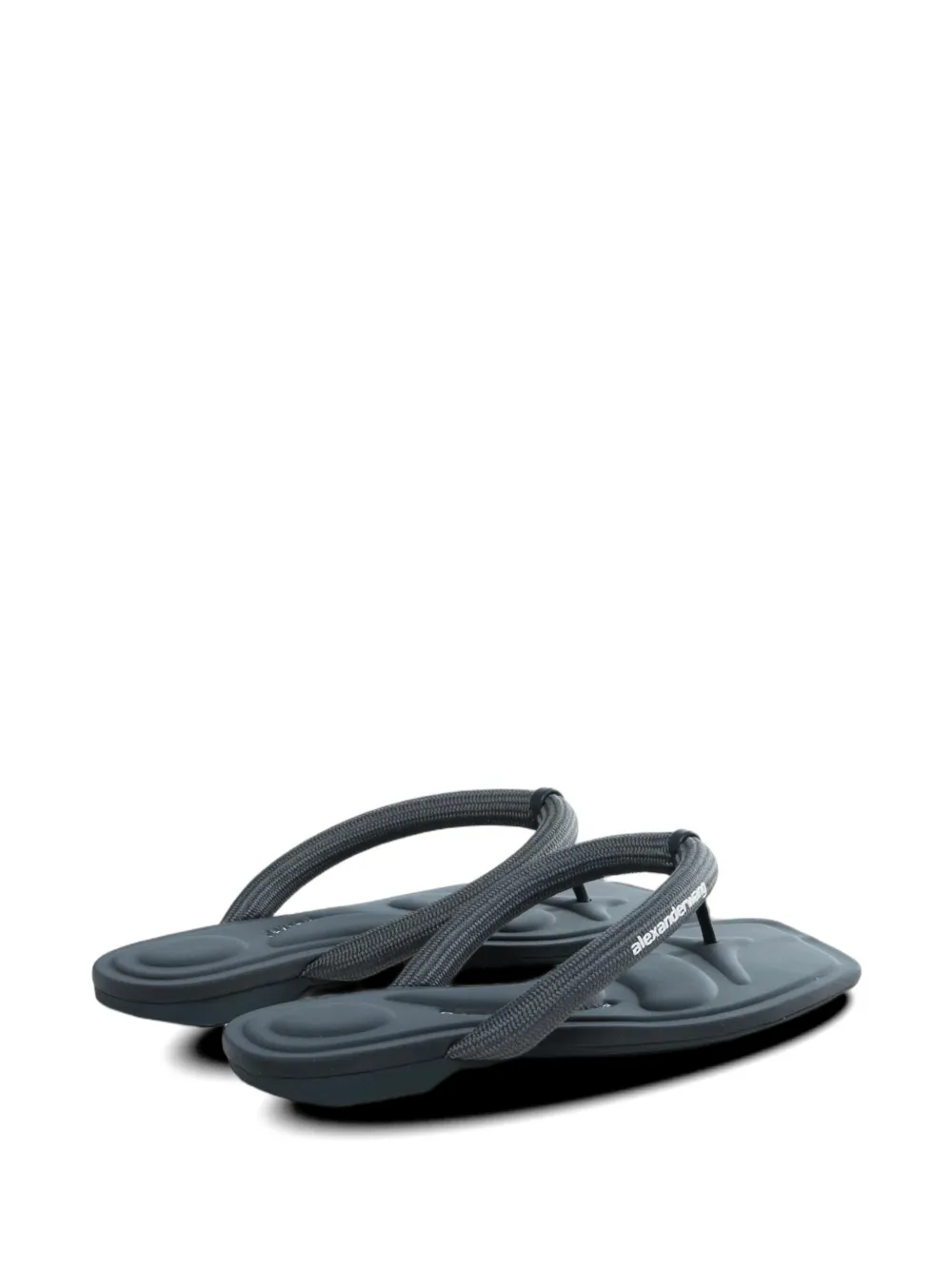 Alexander Wang Jenna logo-print thong-strap Grijs