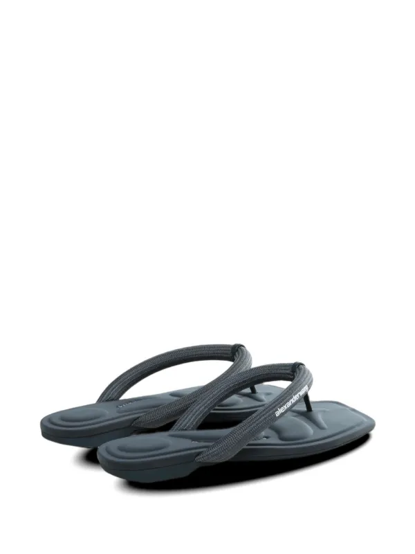 Alexander Wang Jenna Tubular Flat Thong Sandals | Grey | FARFETCH