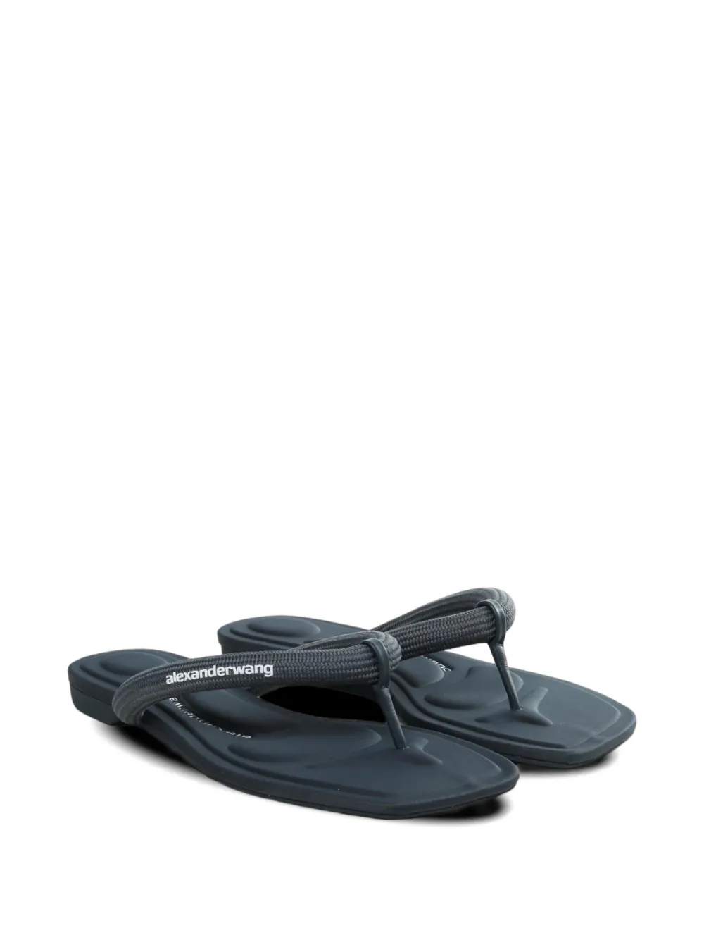 Alexander Wang Jenna logo-print thong-strap - Grau