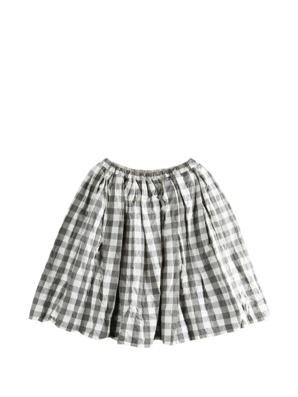 Comme des Garçons TAO gingham-check pleated skirt - Grigio