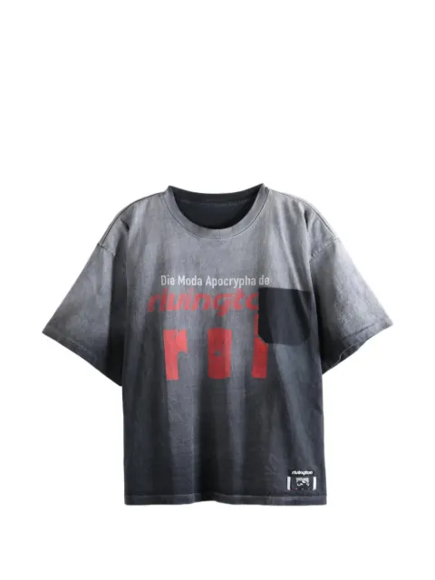 RRR123 camiseta con bolsillo estampado