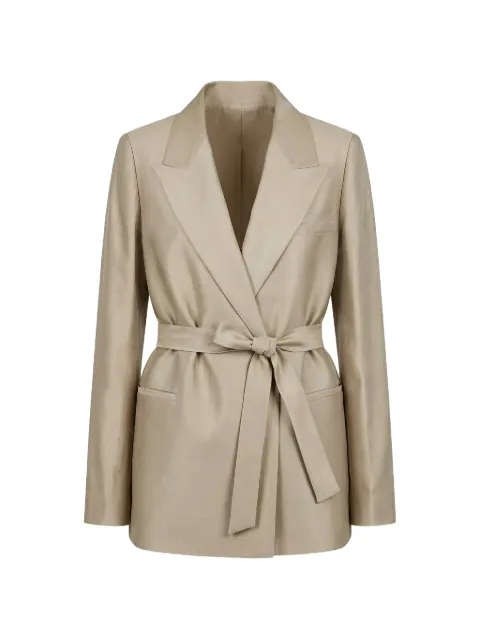 Peserico single-breasted belted blazer
