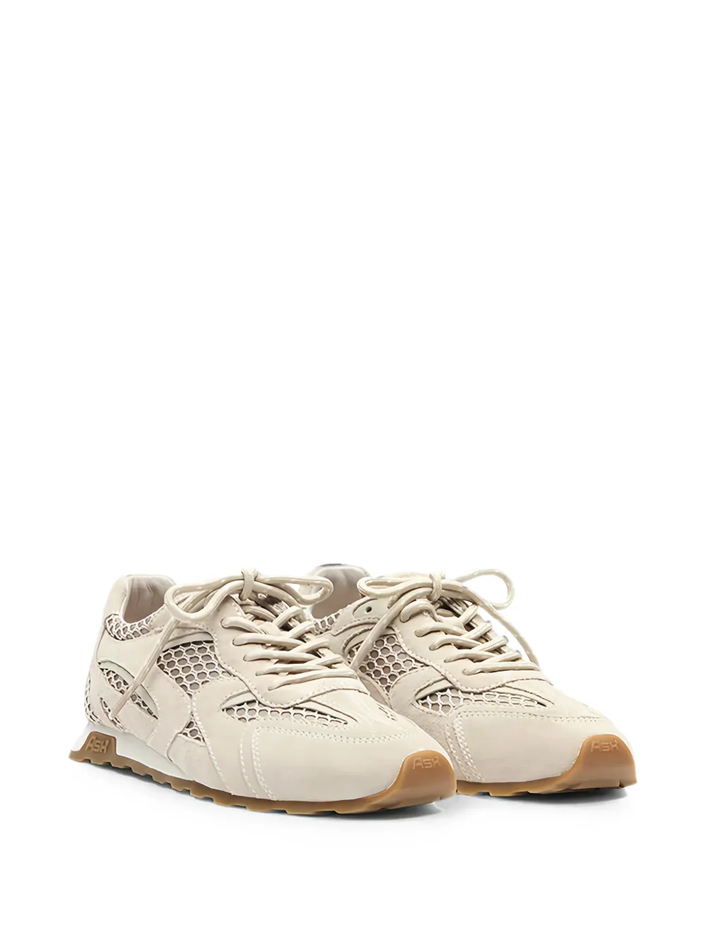 Ash Net Country sneakers met mesh inzetstuk en vlakken Beige