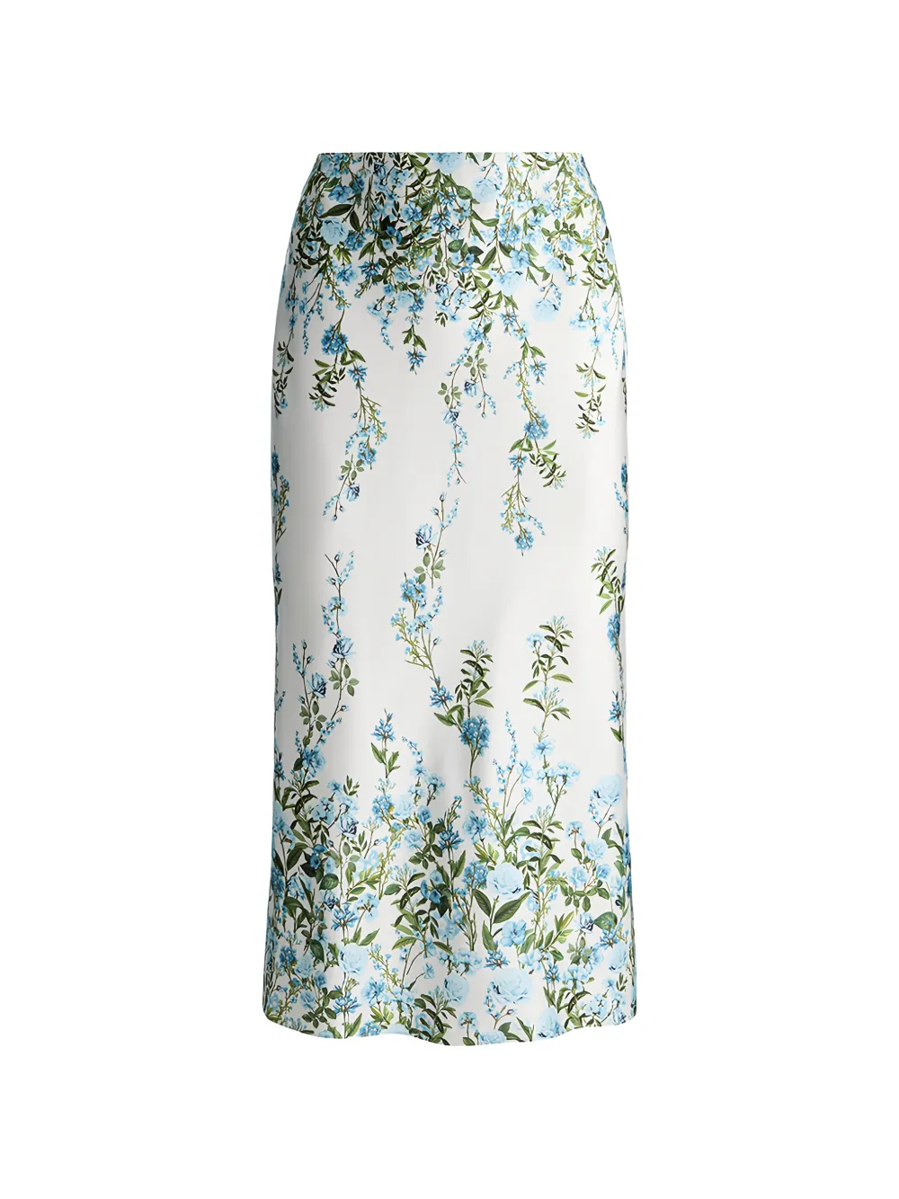 alice + olivia Maeve floral-print slip skirt - Weiß