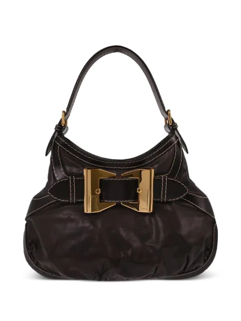 Gucci Pre-Owned 1990-2000s Queen buckle-detail leather handbag