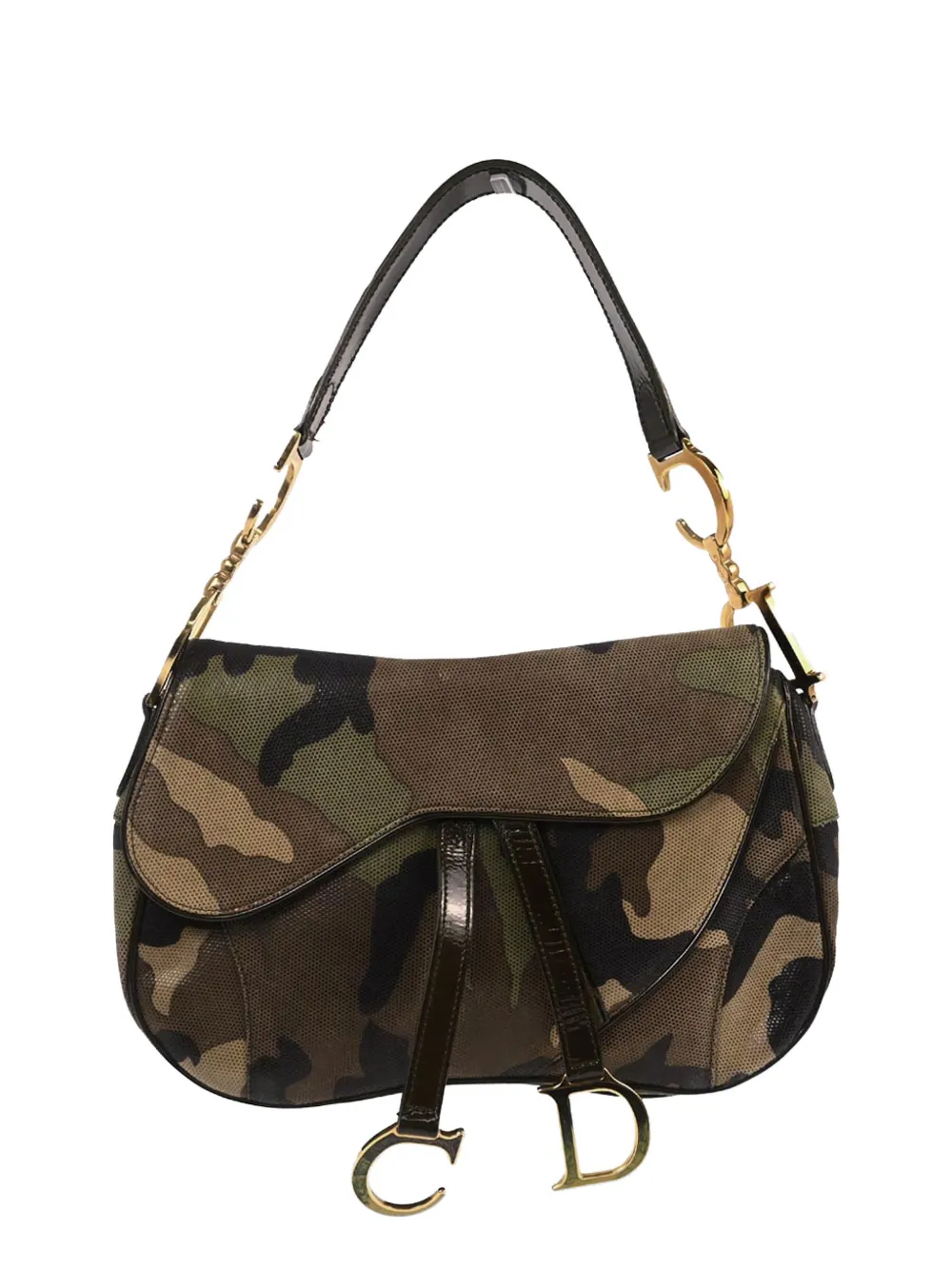 Christian Dior Pre-Owned 2001 Saddle camouflage handbag - Green