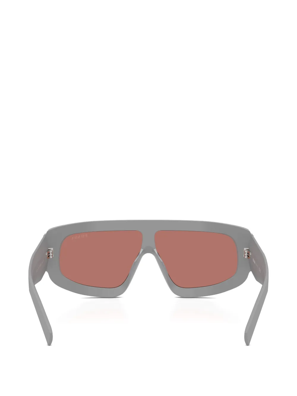 Prada Eyewear Zonnebril met schild montuur Grijs
