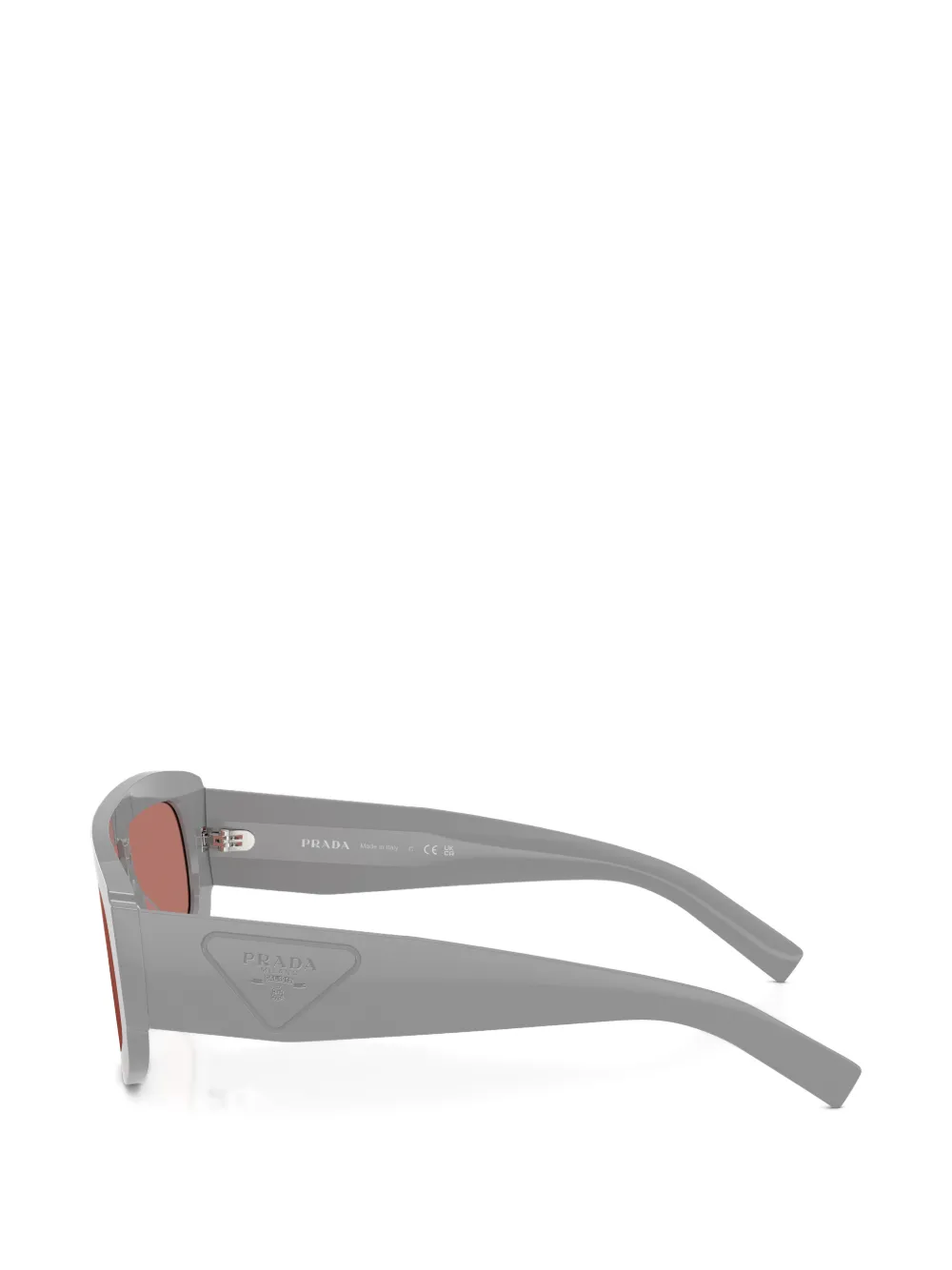Prada Eyewear Zonnebril met schild montuur Grijs