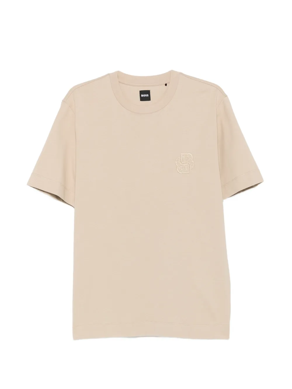 BOSS logo-embroidered T-shirt - Nude